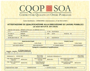 Certificato CQOP SOA